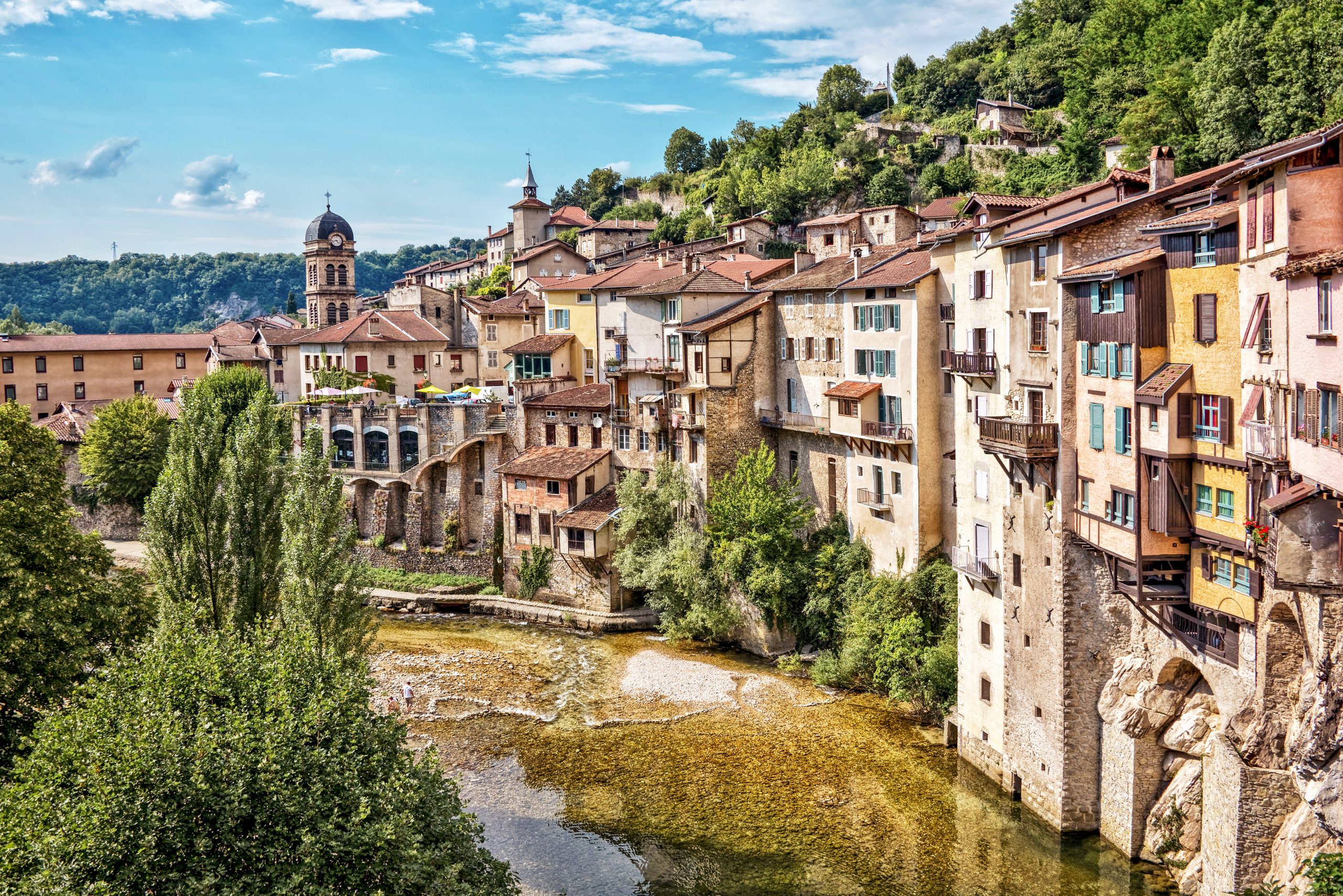 village of pont en royans, isere, france